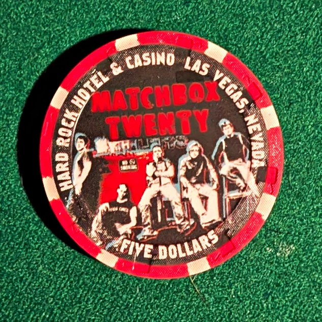 Hard Rock Chip In Collectible Individual $5 Casino Chips for sale