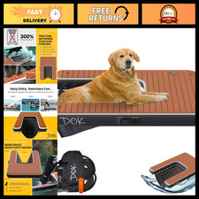 Inflatable Dog Dock Platform - Safe Water Access for Dogs up to 250 lbs, Non-Sli