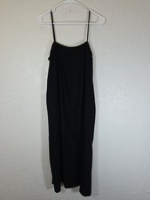 A New Day Women Size Med Easy Linen Tank Dress Pockets