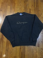 1980s Champion Gold Embroidered Logo Made in USA Crewneck Sweatshirt Size XXL