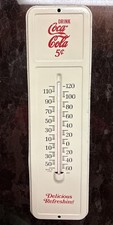 Vintage Coca-Cola Thermometer Delicious Refreshing 11&rdquo; X 3&rdquo; Drink Coca-Cola .05