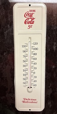 Vintage Coca-Cola Thermometer Delicious Refreshing 11  X 3  Drink Coca-Cola .05
