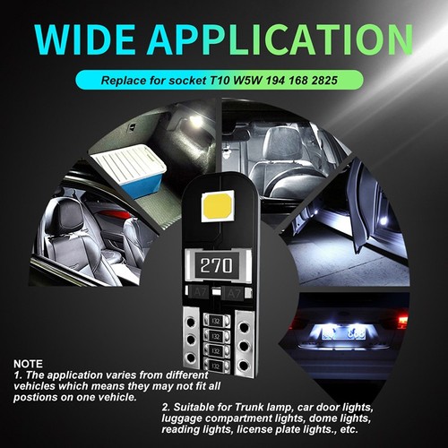 10Pcs W5W T10 LED Canbus No Error Bulb Car Interior Light 194 LED Signal Lamp - Afbeelding 10 van 10