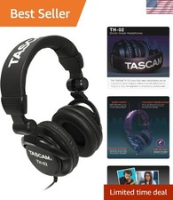 TH-02 Professional Studio Monitor Headphones - Over Ear, Foldable, Dynamic Sound