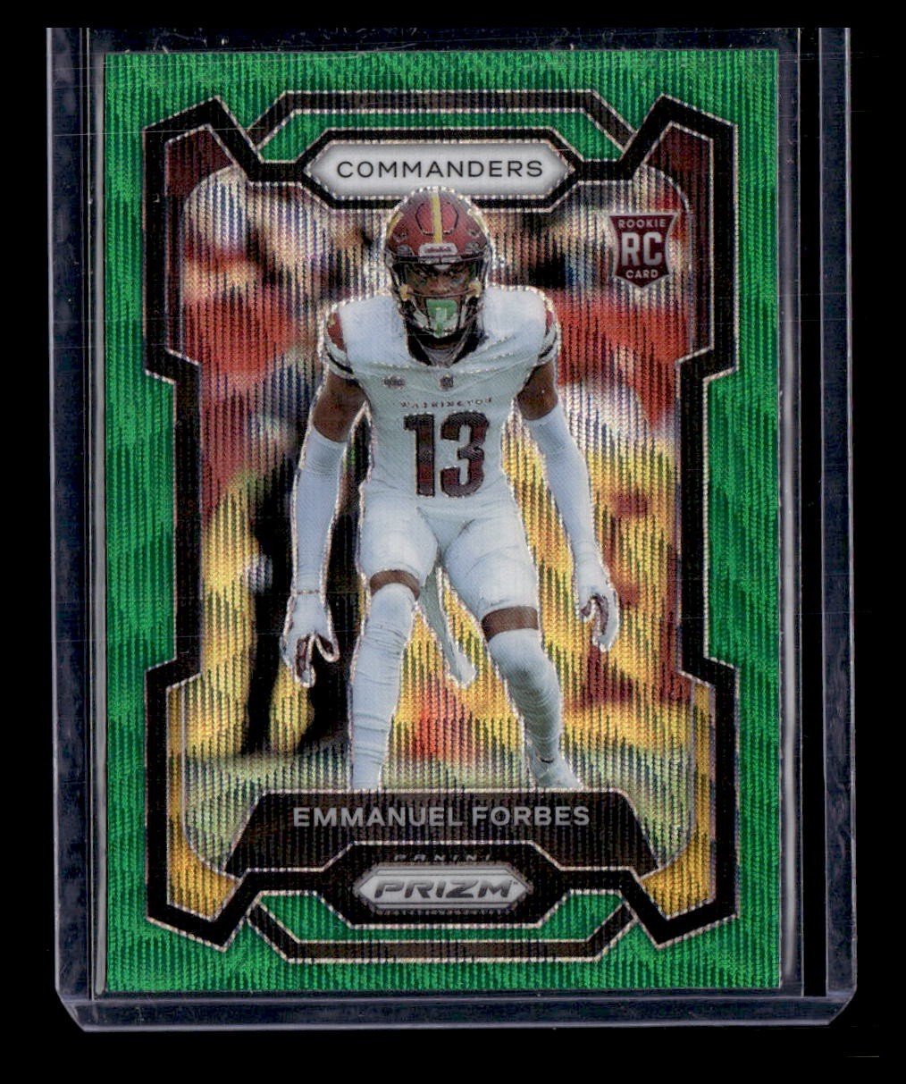 2023 Panini Prizm #399 Emmanuel Forbes Green Wave Rookie BW08