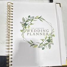 The Complete Wedding Planner Spiral Bound Organizer Book White Green Gold