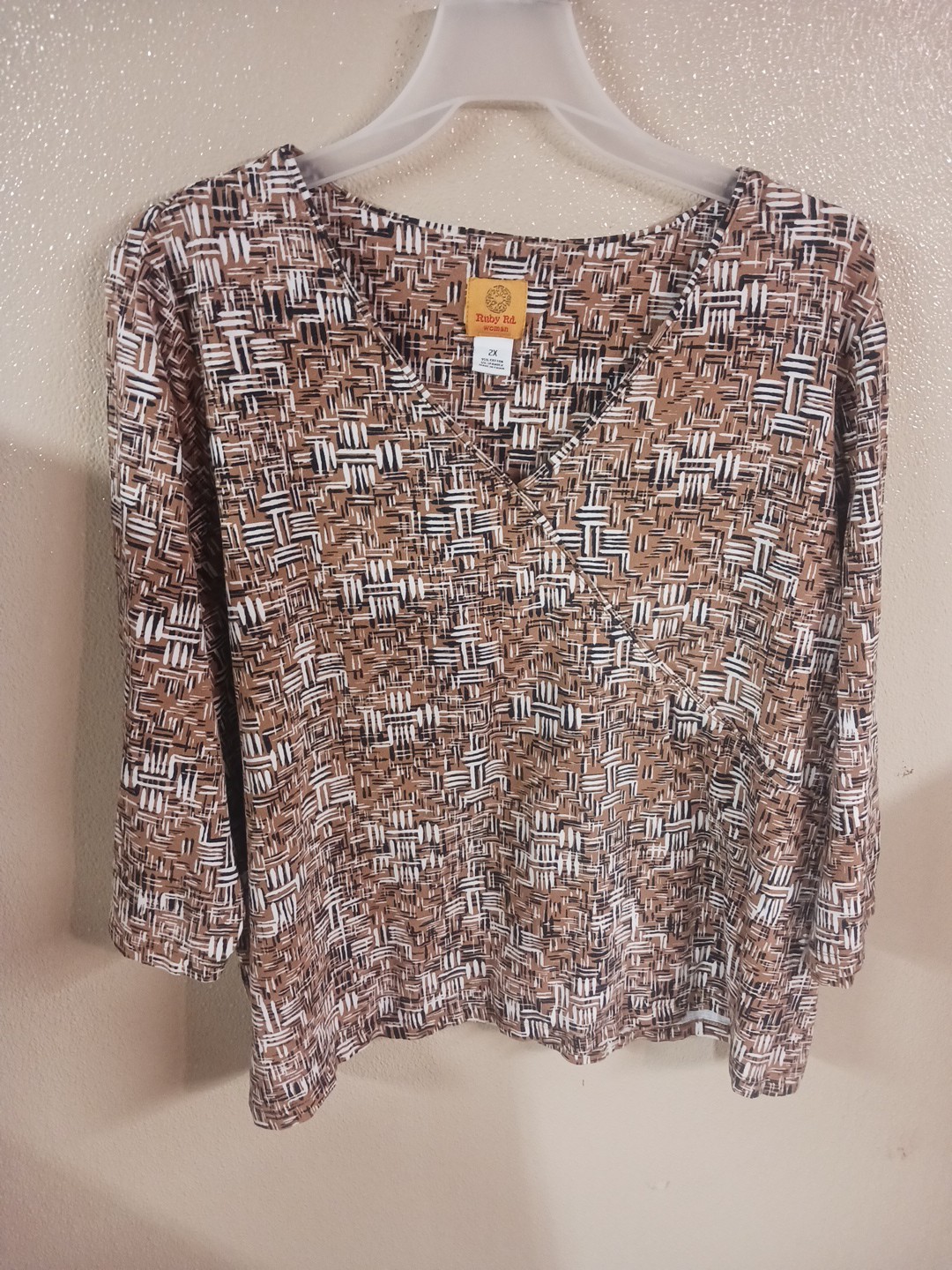 Ruby Rd 2X 3/4 Sleeve Pullover Top Multicolored - image 8