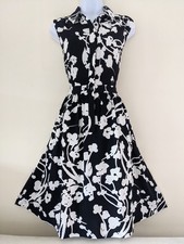 Ladies HOBBS Spring/Summer Fit & Flare Collared Work/Occasion Dress Size UK 14