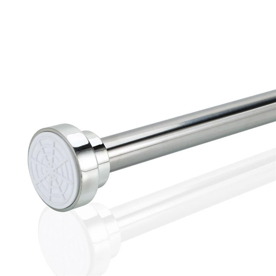 Tige de Rideau de Douche Télescopique Fixation Extensible Acier Inoxydable - Photo 1/4