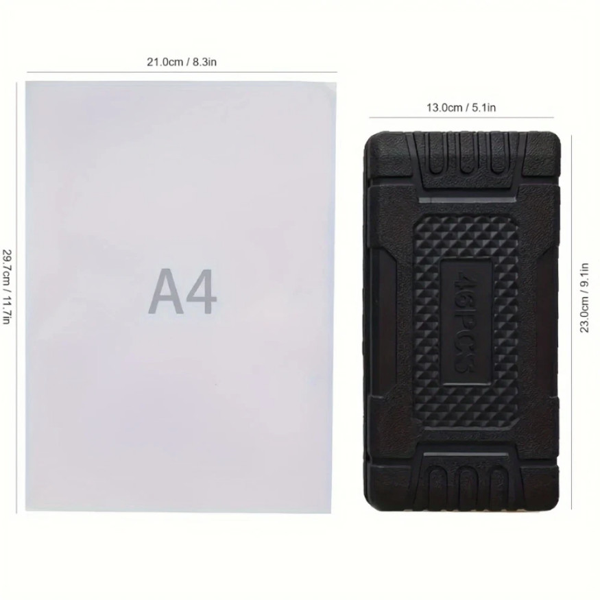 46Pcs Socket Set 1/4" Drive Car Repair Tool Ratchet Torque Wrench Kit with Box**