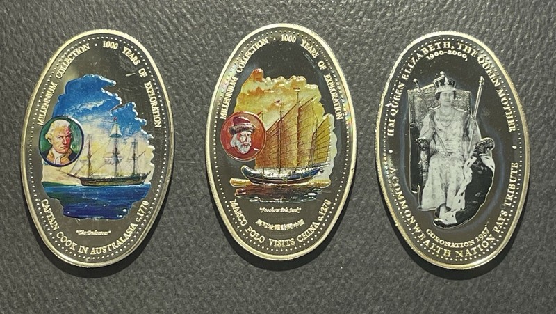 Zambia 2000 1000 Kwacha Oval Shaped CuNi Coins: Lot of 3-CS9601685