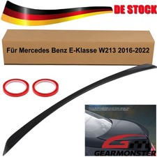 Sport Heckspoiler Lippe Schwarz Glanz für Mercedes E Klasse W213 Limousine DE