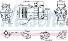 1x NISSENS 890607 Kompressor Klimaanlage für VW Audi Skoda Seat MAN