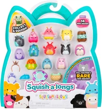 Squish-a-longs Mini-Squish 14-Pack Collectibles 1-Inch Toy (Wave 4, Style 2) New
