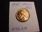 1935 Lincoln Cent  Bold CH BU Red