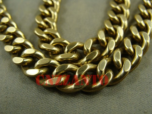 Handmade Solid Brass Fob Wallet key chain ring holder Belt hook clip H145 - Picture 4 of 7