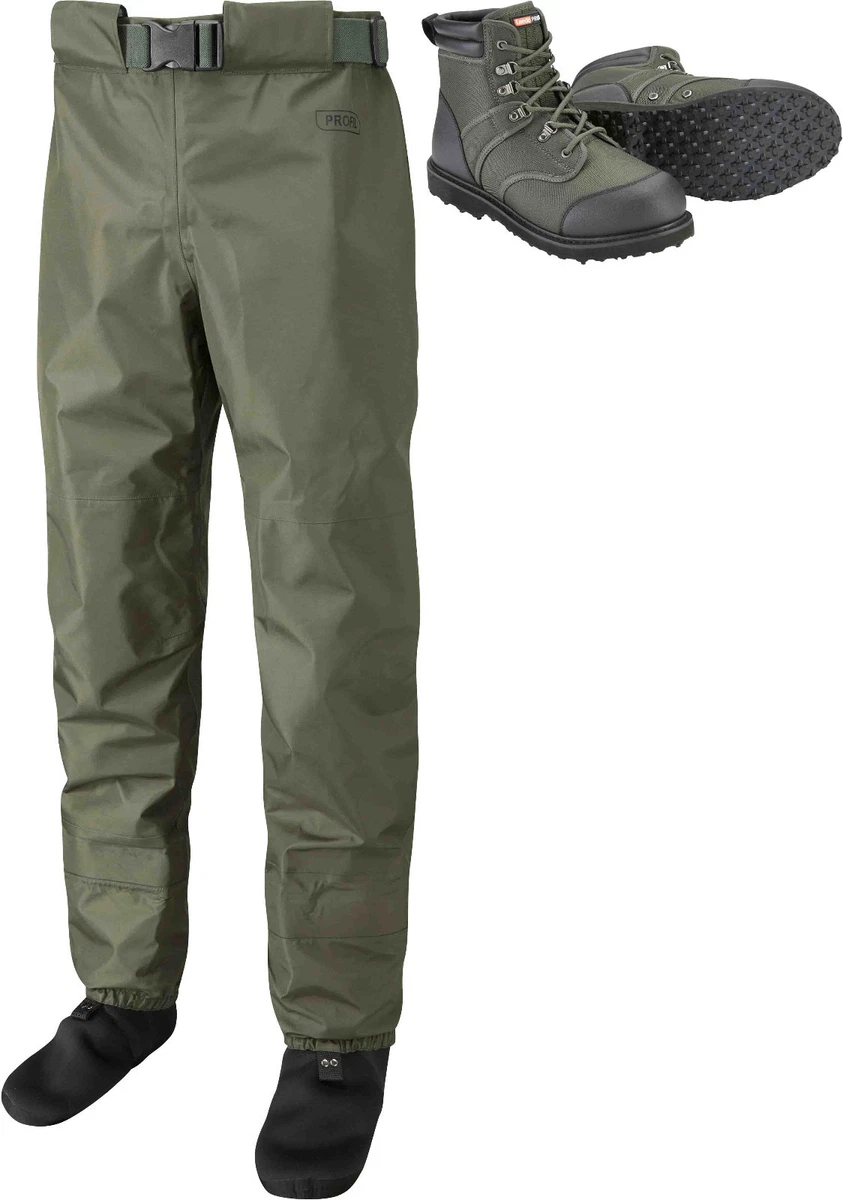 Leeda Stocking Foot Breathable Profil Fly Fishing Waist Waders with Wading  Boots