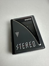 Vintage Sanyo Stereo Cassette Player Black- Not Tested