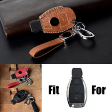 Genuine Leather Car Key Case Cover For Mercedes Benz A B C E S G M V Slk Ml Glk
