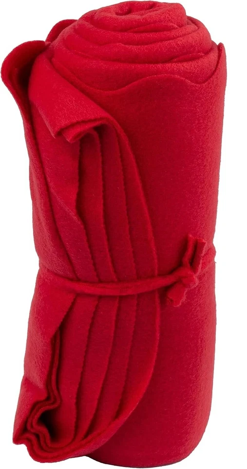 Ikea THORGUN Soft Fleece Sofa Throw Blanket Rug Bright Red 20x160cm - Image 2 of 4