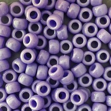 Pony Beads Lilac Opaque Large Hole Beads Made in USA