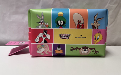 LOONEY TUNES x I Heart Revolution Makeup Bag Bugs Bunny Sylvester Taz Tweety NWT