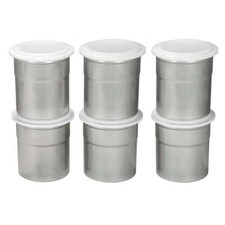 Pacojet Set 6 Tazze Pacossier Acciaio Cromato Acciaio Inox Incluso Coperchio