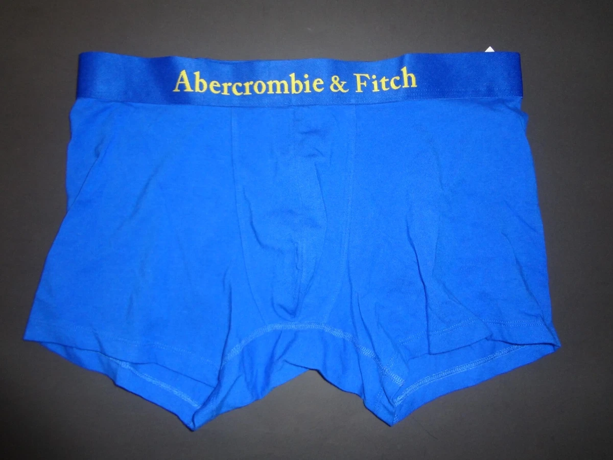 ABERCROMBIE FITCH BLUE YELLOW BOXER BRIEF MENS UNDERWEAR SIZE S