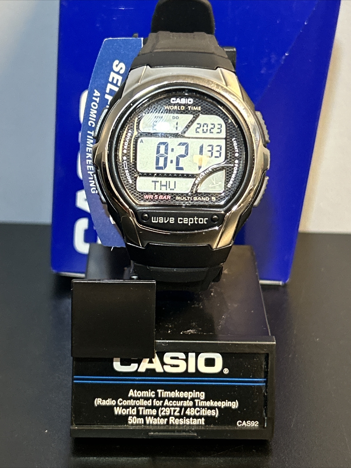 Casio WV58A1AV, Atomic Waveceptor Watch, 50 Meter WR, World Time