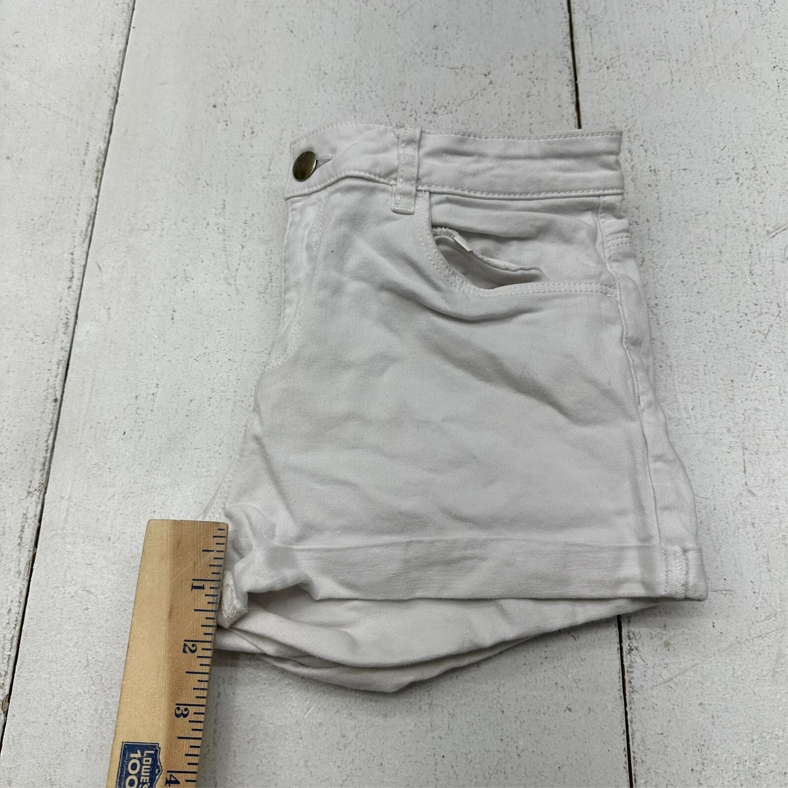 H&M Solid White Everyday Low Rise Basic 2 Inch De… - image 6