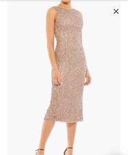 MAC DUGGAL SEQUIN SLEEVELESS COCKTAIL DRESS 