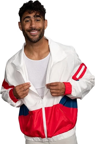 Unisex Adult Retro 80s 90s Windbreaker Jacket Lightweight Colorful Vintage Coat image 6