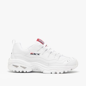 ladies white leather skechers