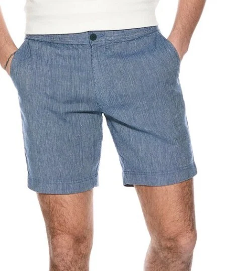 TOMMY BAHAMA DOCKSIDE BAY Elastic Waist Linen Blend 8" TWEEDY GOLF SHORTS $110