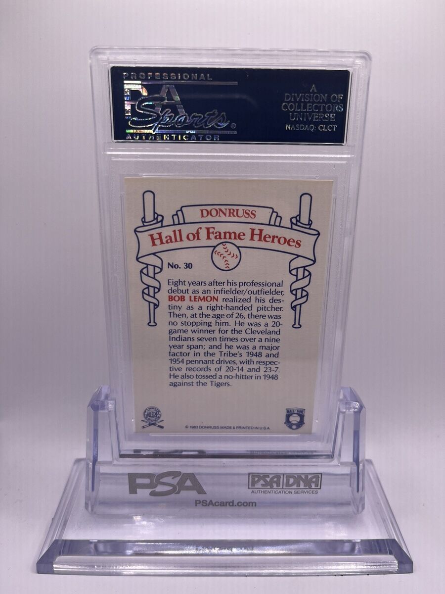 PSA/DNA GEM MINT 10 Auto Bob Lemon Donruss Signed Trading Card | eBay