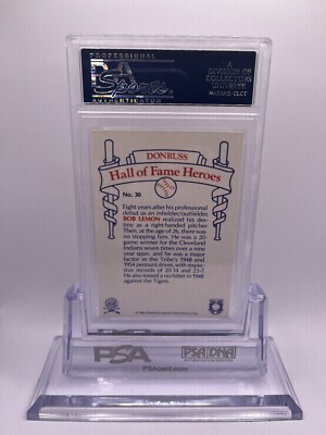 PSA/DNA GEM MINT 10 Auto Bob Lemon Donruss Signed Trading Card | eBay