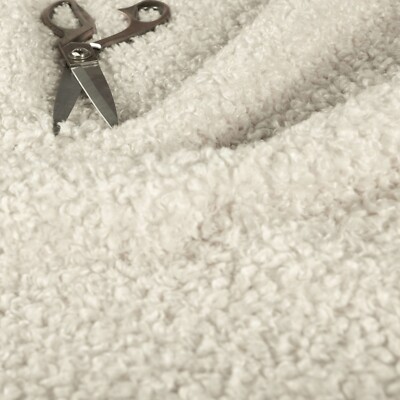 Beige weicher Boucle robuster Polster Möbelstoff Kissen Vorhänge & Jalousien