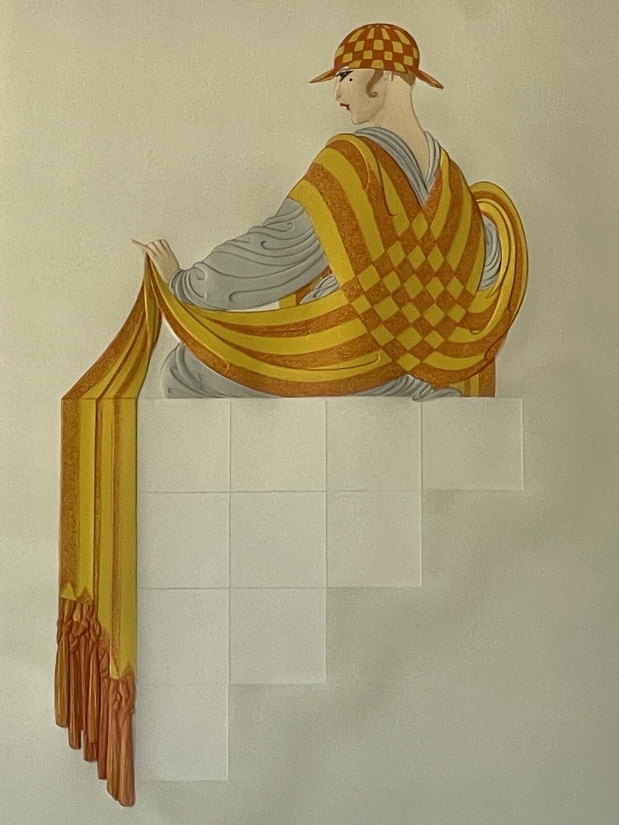 vintage 額縁/ERTE Erte Art Deco Style Signed and Numbered Large Serigraph