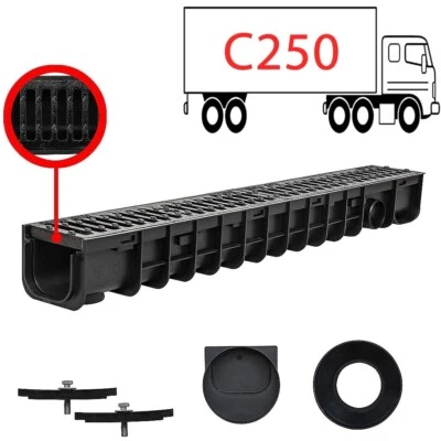 MELKO Canale di drenaggio griglia in ghisa grondaia a pavimento Stegrost C250 B125 grondaia di drenaggio 🌊