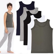 5 Boys Undershirts 100% Cotton Tank Top Kids Underwear Boys Boy