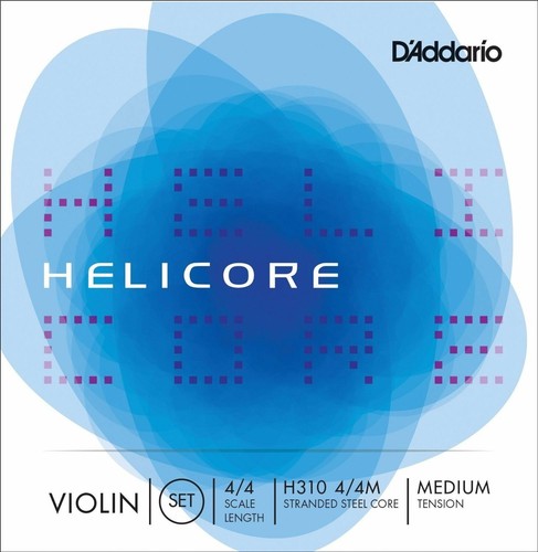 Helicore Violin Strings by D'Addario - medium 4/4 SET