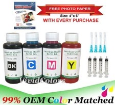 4x 100ML Refill bulk ink kit for HP Canon Lexmark Dell brother inkjet printer