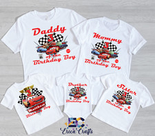 Cars Birthday Tshirts, Rayo mcqueen tshirts for family
