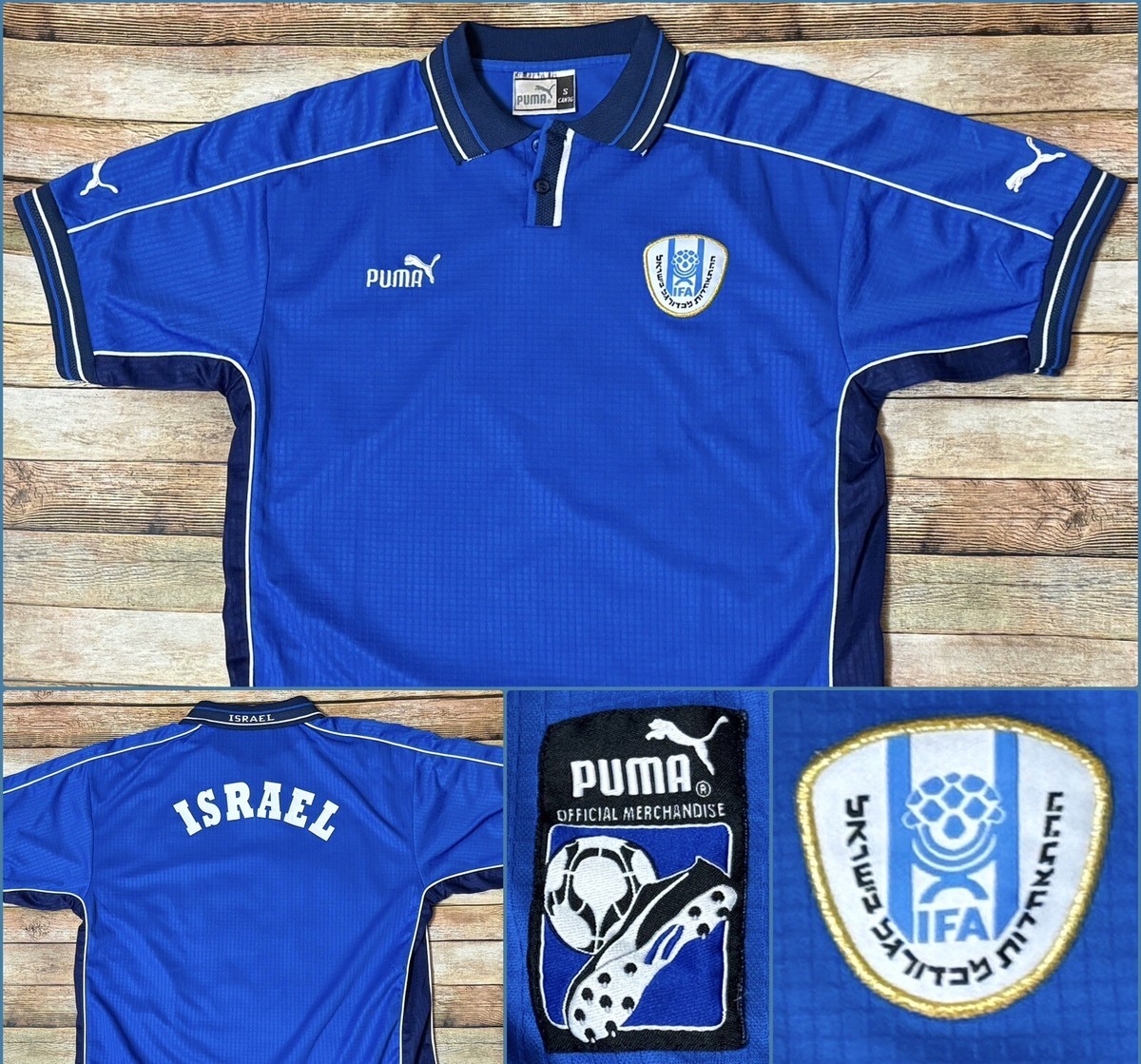 ISRAEL Jersey Shirt Puma 2000 Home Rare Football Soccer Camiseta Trikot  SMALL