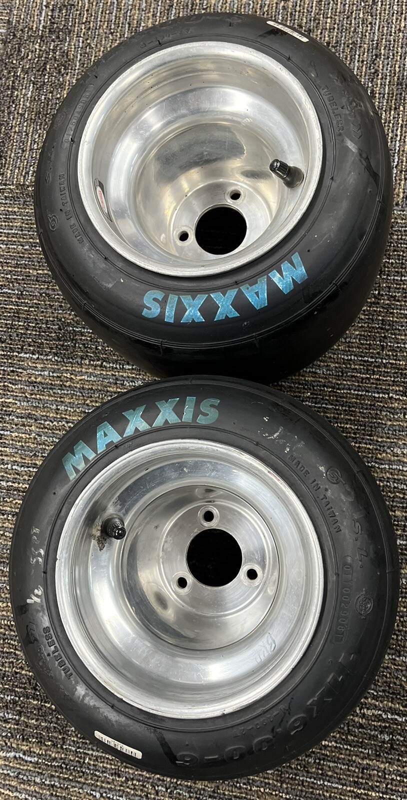 Go Kart Racing Aluminum Wheels And Blue Maxxis Tires eBay