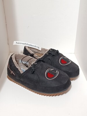 Mens Shoes Champion University Black Slippers NEW CHAMPION