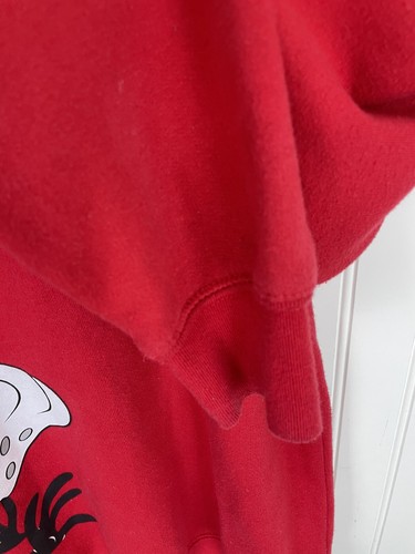 Sudadera Roja Vintage Looney Tunes Taz Silvestre Tweety Cuello Redondo Marciano XS - Imagen 12 de 12
