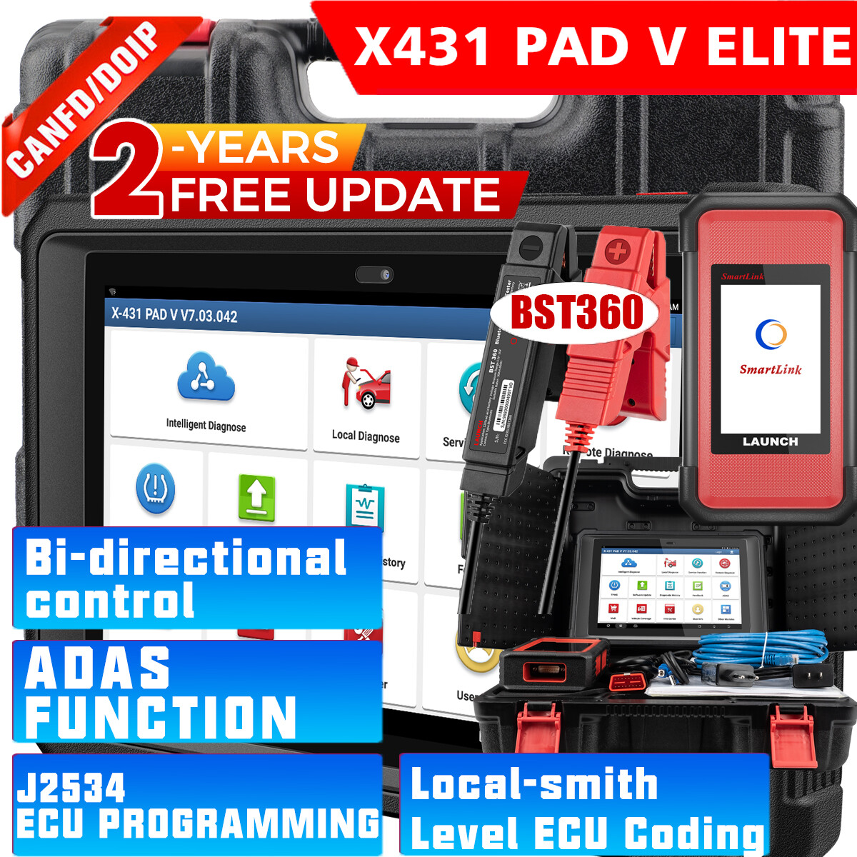 LAUNCH X431 PAD V PAD5 Automotive Diagnostic Tool ECU Online Programming Scanner