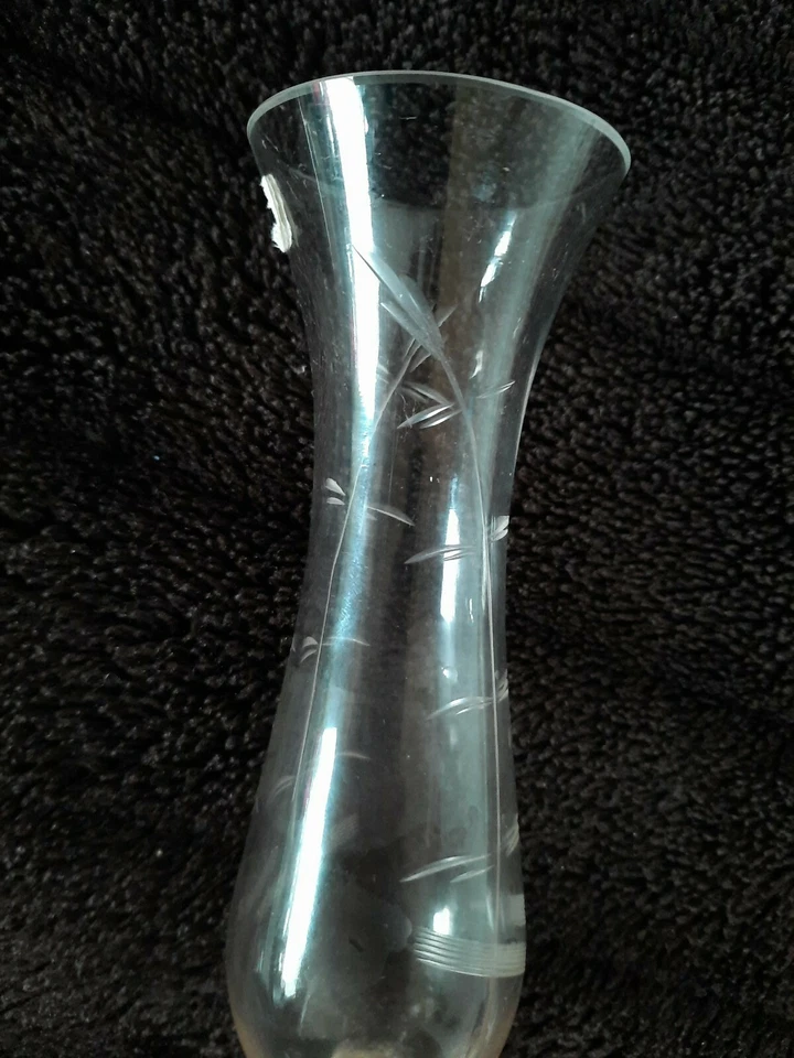 50 er Jahre geschliffene Vase mit wohl versilberten Fuß aus einer Erbschaft  - Bild 4 von 4