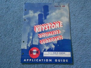 VINTAGE 1953 KEYSTONE SPECIALIZED LUBRICANTS APPLICATION GUIDE CATALOG ORIGINAL 